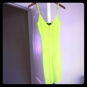 Mini Neon Green Dress